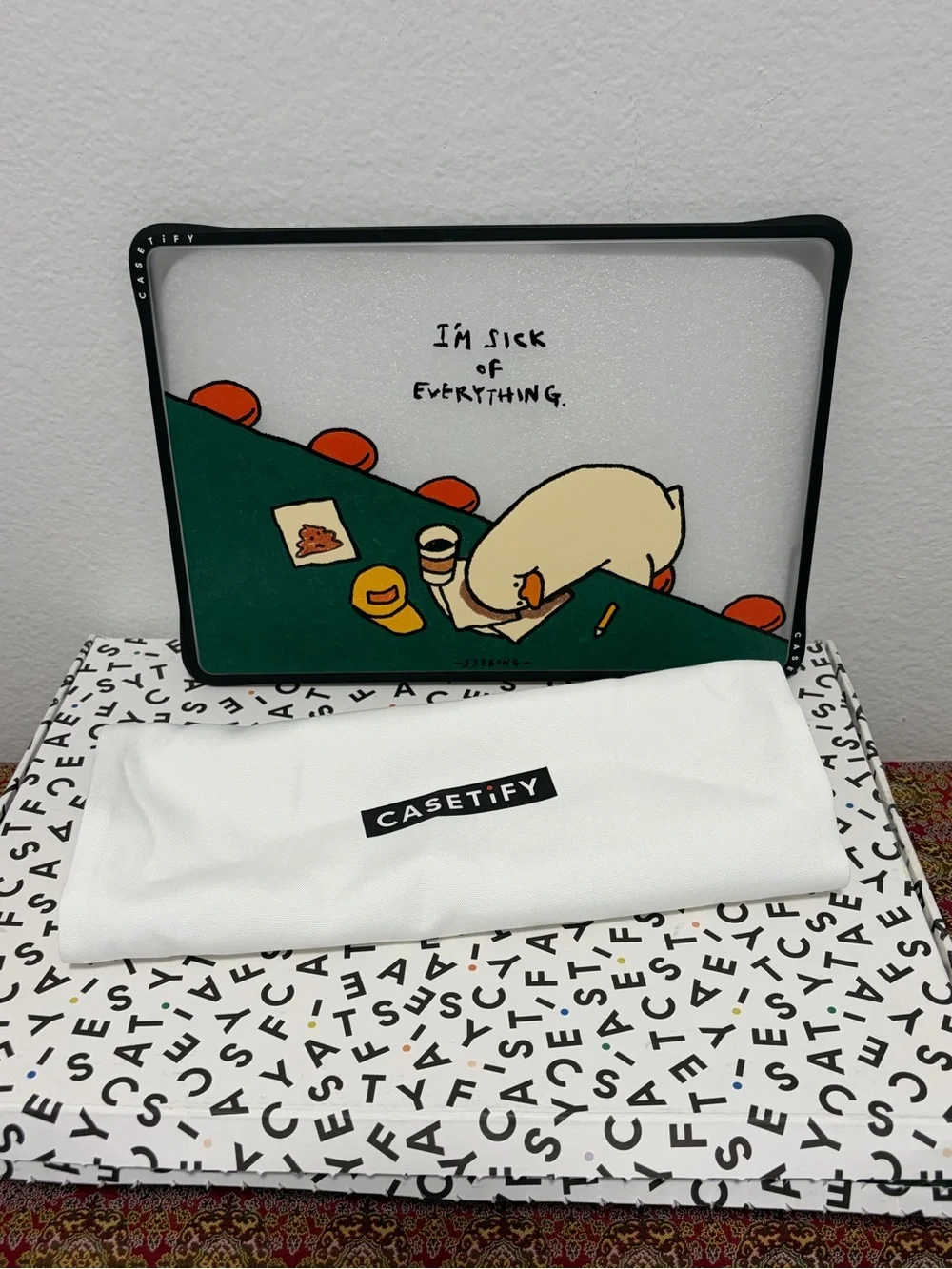 Casetify “I’m Sick of Everything” Mac Book Cover - NIB